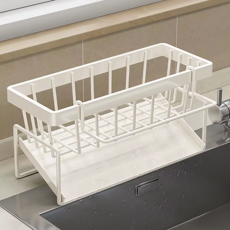 Multifunctional Sponge Rack Drainer Kitchen Shelf Sink Rag Dishwashing Detergent Dishcloth Organiser Kitchen Storage Racks