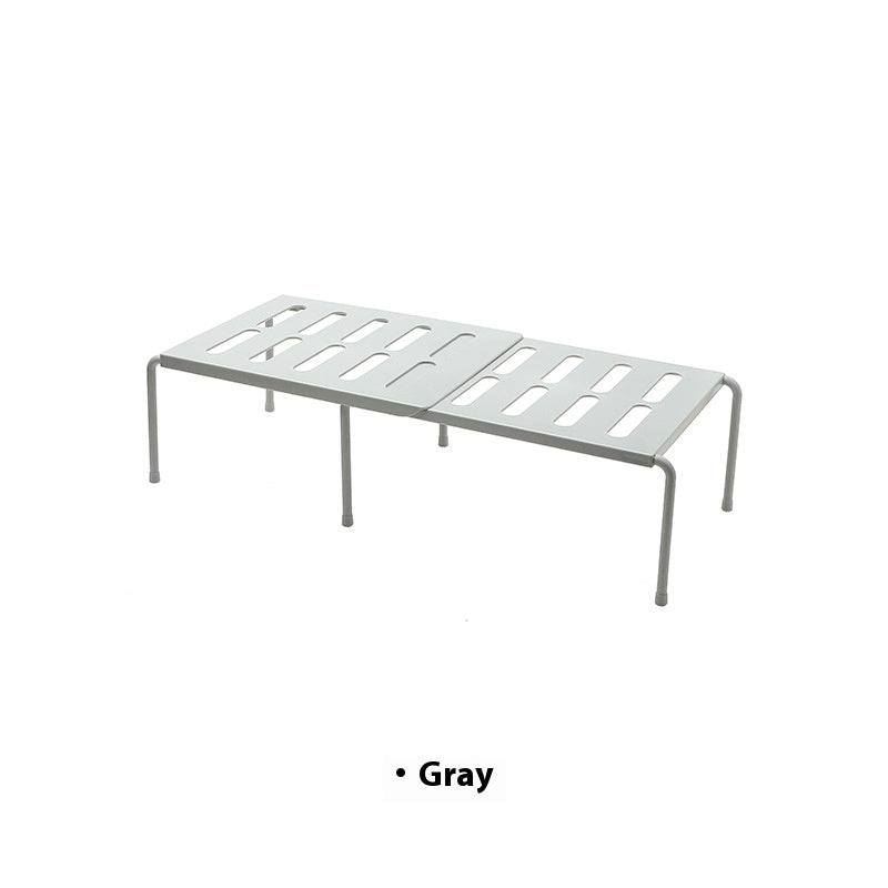 Scalable Kitchen Storage Rack with Layered Dishes and Bowls