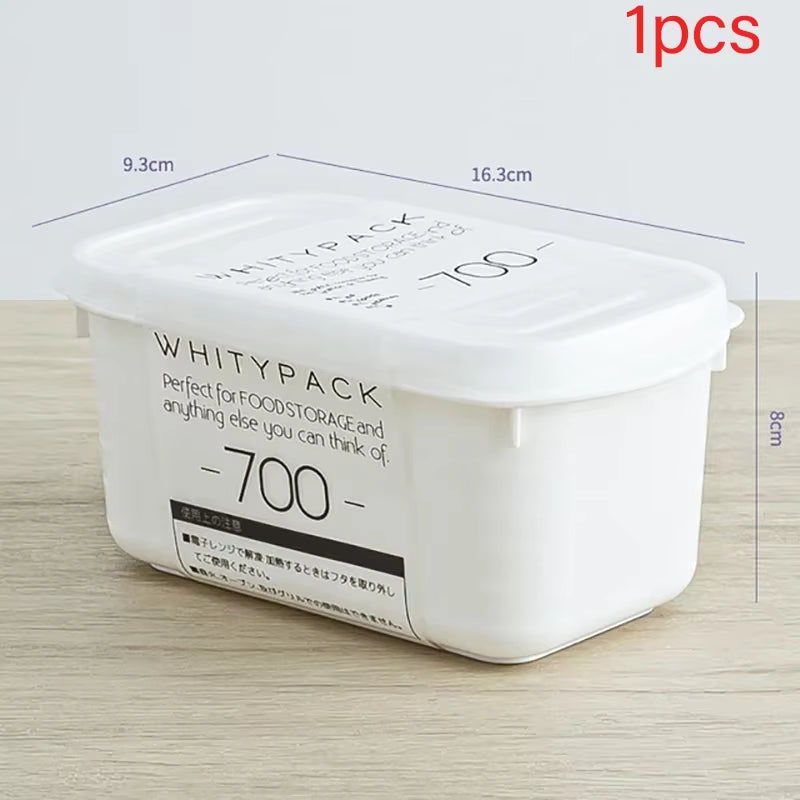 White Containers Fresh Box Kitchen Storage Refrigerator Food Storage Containers Kitchen Storage Food Sealed Kitchen Organizer