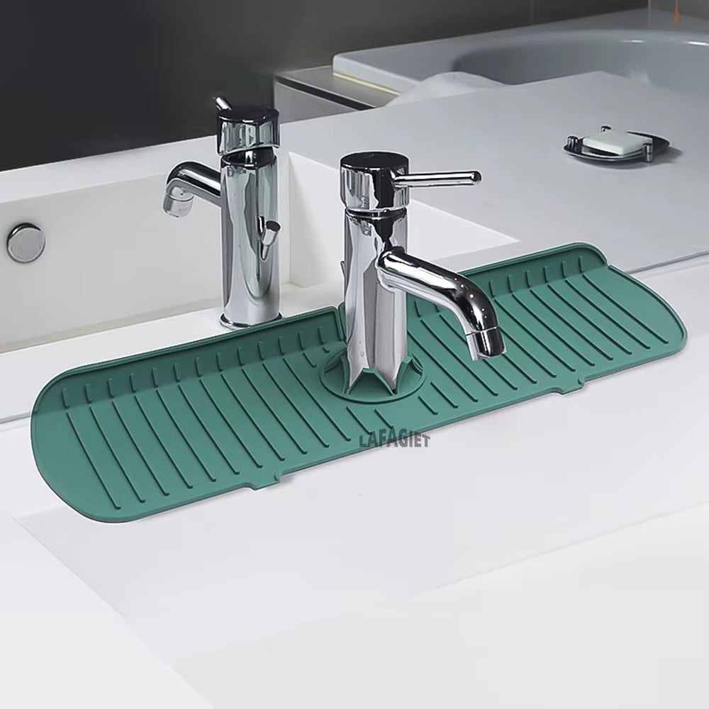 Silicone Drainage Pad Bathroom Kitchen Faucet Drip Mat Wash Basin Sink Splash Proof Draining Pad Table Heat Insulation Protector
