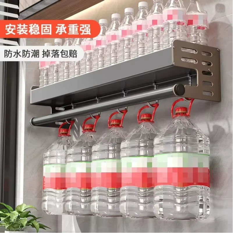 New Kitchen Storage Rack Seasoning Rack Wall-Mounted Condiment Multi-Functional Household Kitchen Organizer Storage Rack