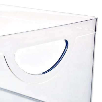 Plastic Open-Front Cabinet and Pantry Organizing Bin, Clear