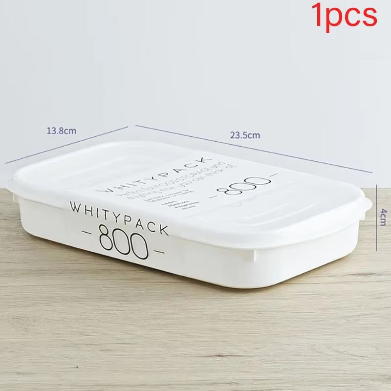 White Containers Fresh Box Kitchen Storage Refrigerator Food Storage Containers Kitchen Storage Food Sealed Kitchen Organizer