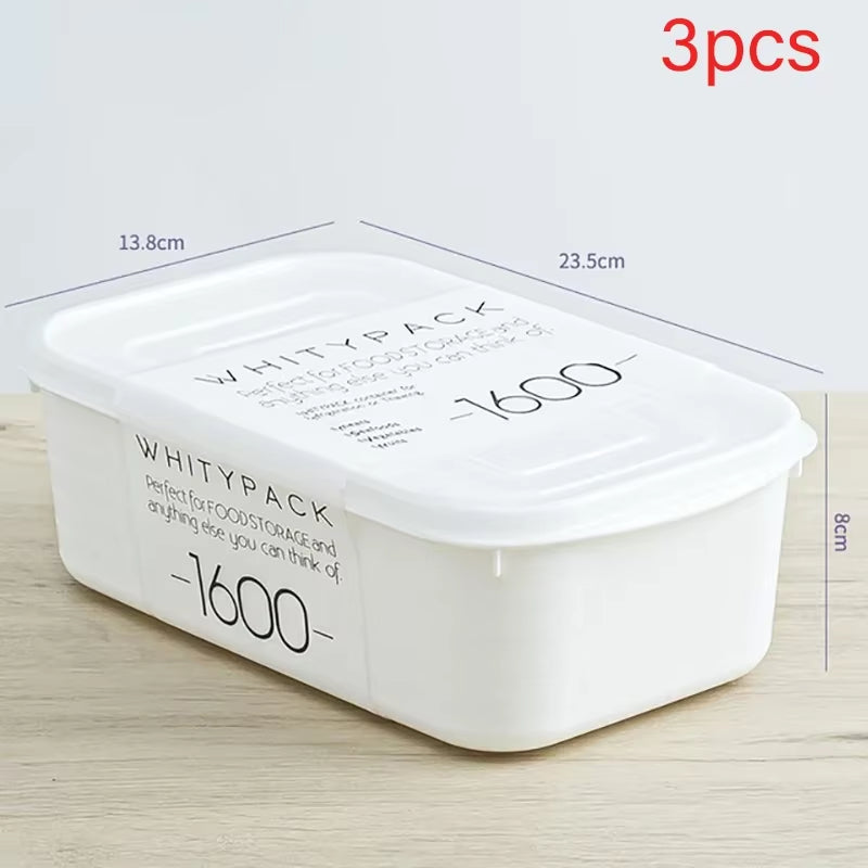 White Containers Fresh Box Kitchen Storage Refrigerator Food Storage Containers Kitchen Storage Food Sealed Kitchen Organizer