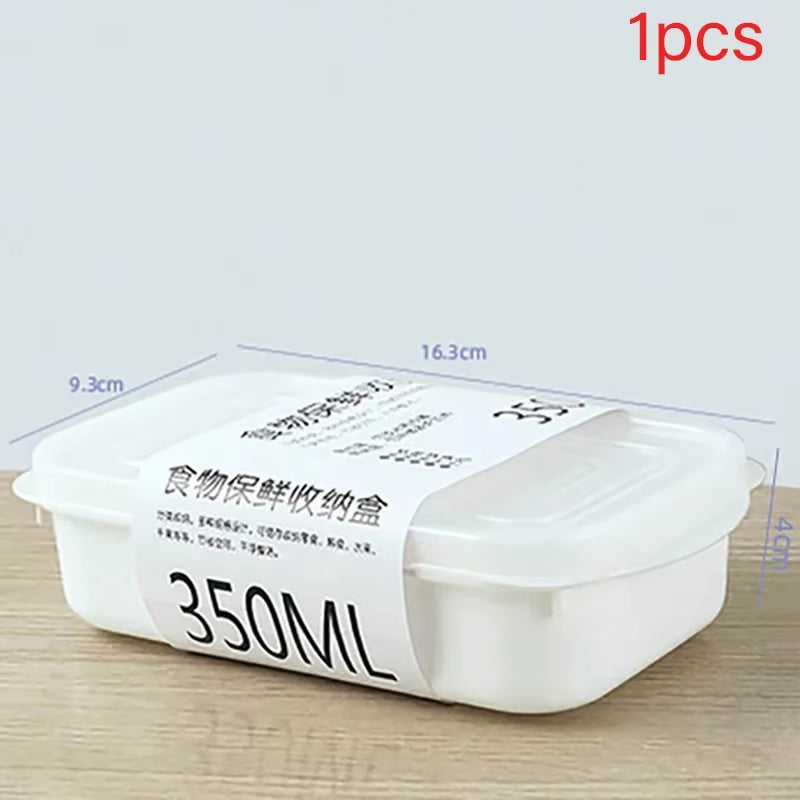 White Containers Fresh Box Kitchen Storage Refrigerator Food Storage Containers Kitchen Storage Food Sealed Kitchen Organizer