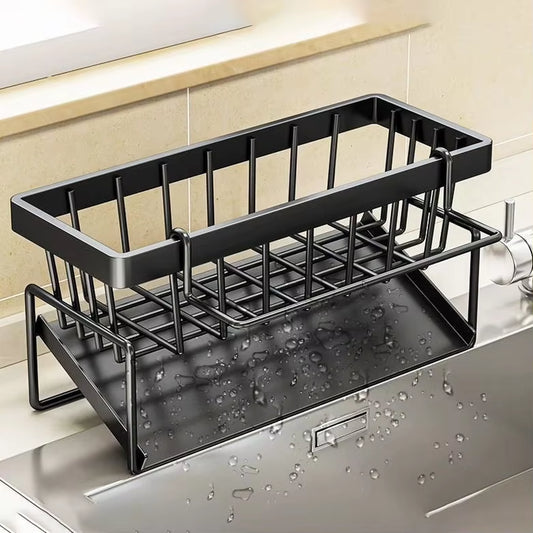 Multifunctional Sponge Rack Drainer Kitchen Shelf Sink Rag Dishwashing Detergent Dishcloth Organiser Kitchen Storage Racks