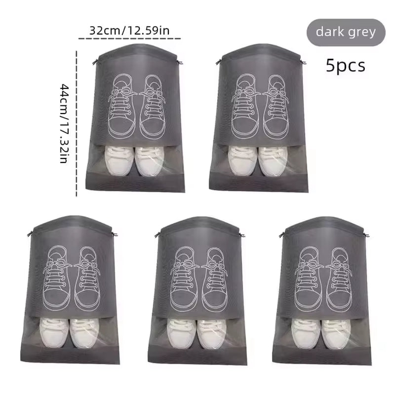 5/10Pcs Non Woven Shoe Bag Storage Bag, Shoe Storage Drawstring Drawstring, Shoe Storage Bag, Dust-Proof