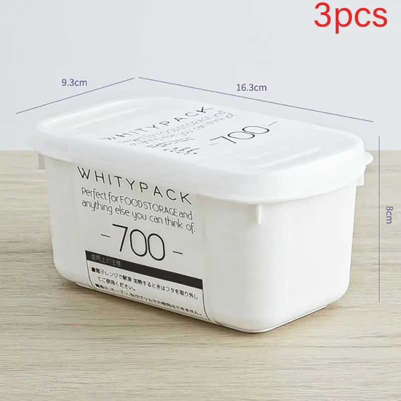 White Containers Fresh Box Kitchen Storage Refrigerator Food Storage Containers Kitchen Storage Food Sealed Kitchen Organizer
