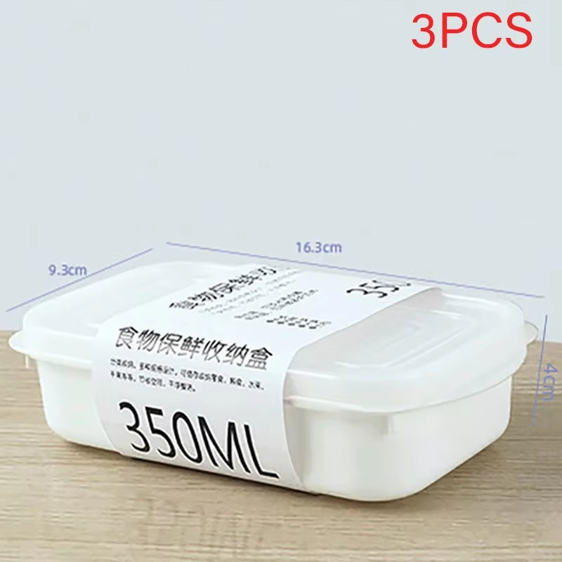 White Containers Fresh Box Kitchen Storage Refrigerator Food Storage Containers Kitchen Storage Food Sealed Kitchen Organizer
