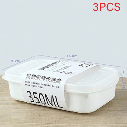White Containers Fresh Box Kitchen Storage Refrigerator Food Storage Containers Kitchen Storage Food Sealed Kitchen Organizer