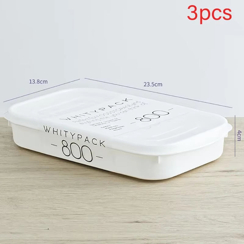 White Containers Fresh Box Kitchen Storage Refrigerator Food Storage Containers Kitchen Storage Food Sealed Kitchen Organizer
